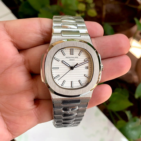 PP Geneve Men's Luxury Watch – White Dial Stainless Steel Regular price